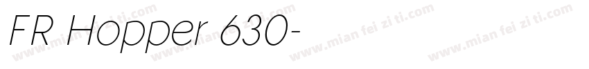 FR Hopper 630字体转换
